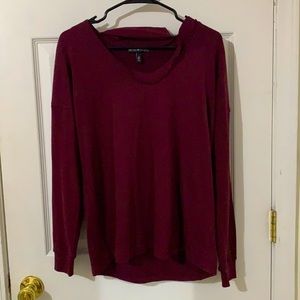 Red/burgundy choker sweater